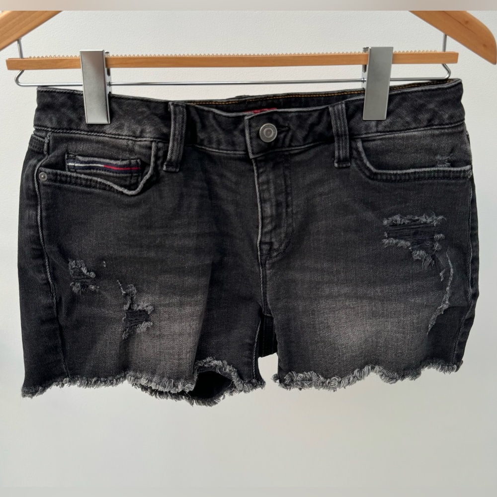 Tommy Hilfiger Black Denim Shorts, Size 2